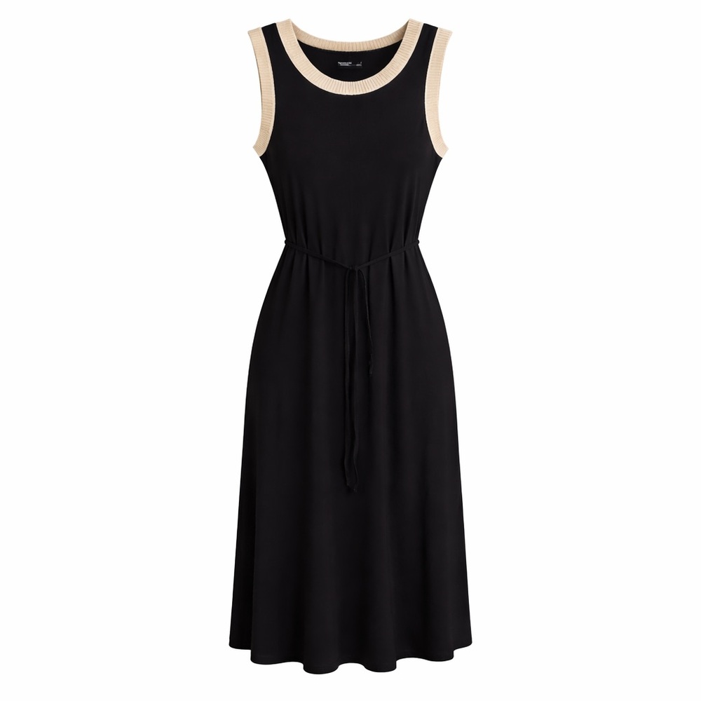 Simply Vera Vera Wang Black and gold Midi Dress